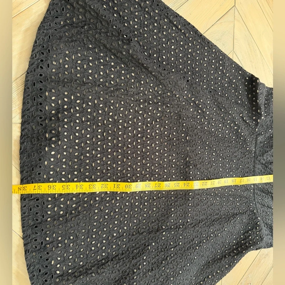 LOFT Black Sleeveless Eyelet Mini Dress - Picture 6 of 6
